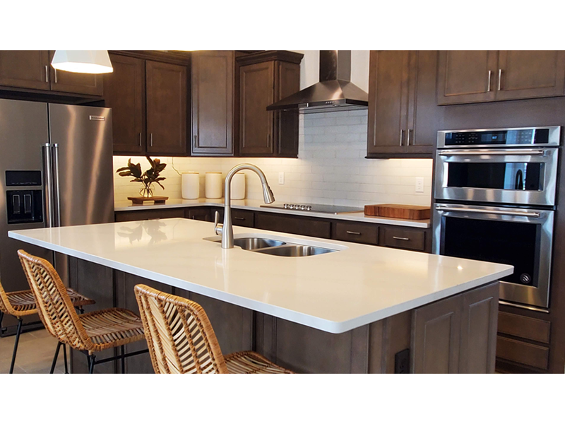 kitchen countertop and cabinet