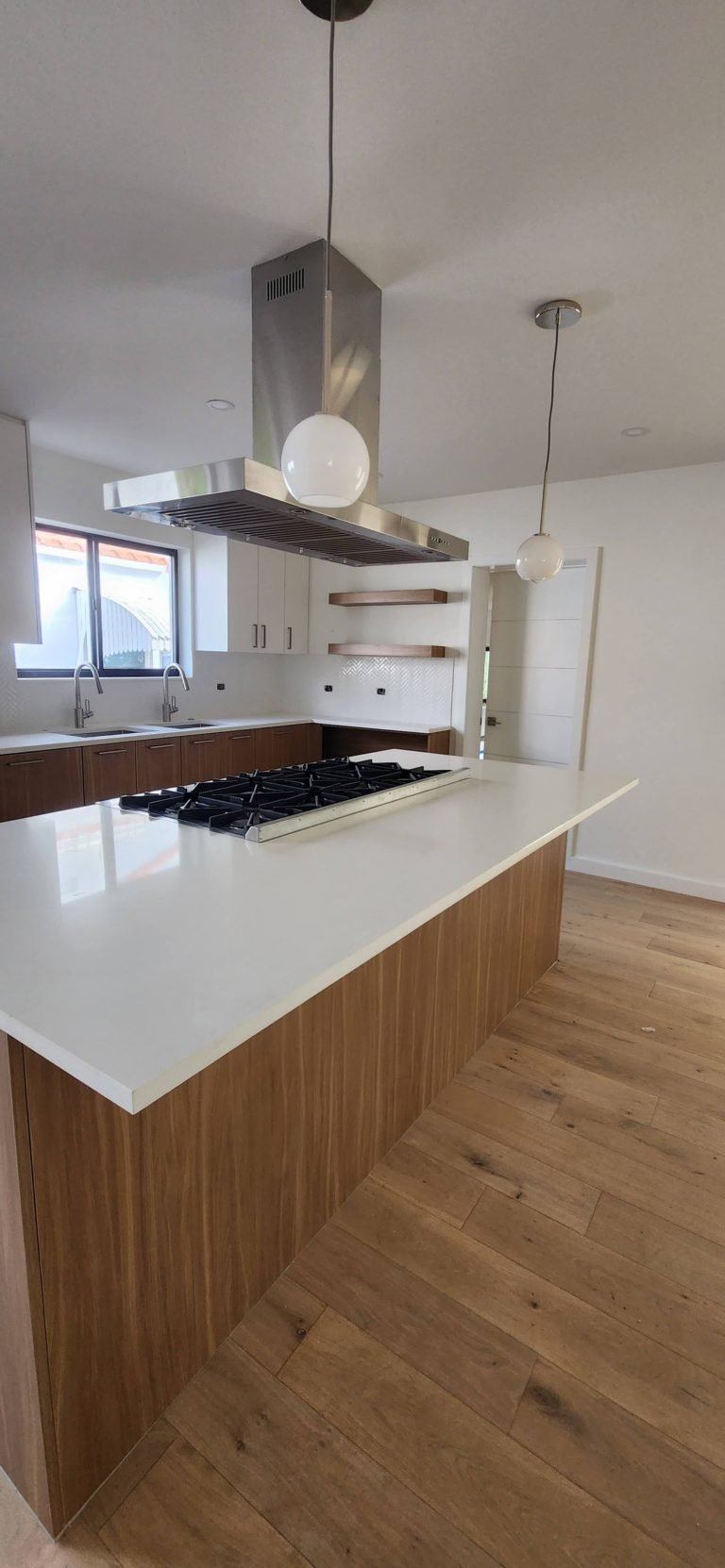 kitchen countertop and cabinet